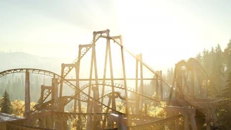 Old-Roller-Coaster-at-Sunset